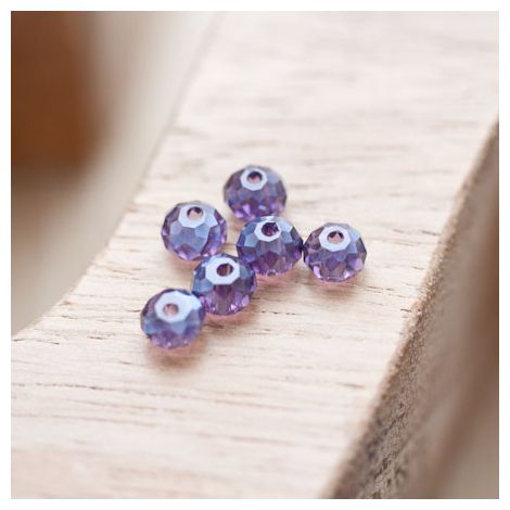 Perle en verre Boulier 6mm Indigo