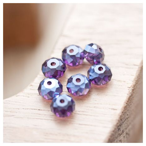 Perle en verre Boulier 8mm Indigo
