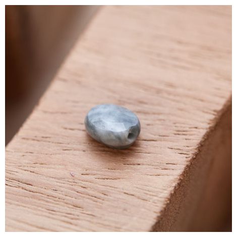 Perle Oeil de Tigre Ovale 8x10mm Facettes Gris