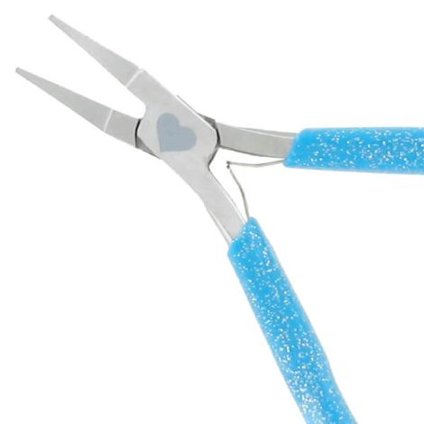 Pince à bec large 11.5cm Bleu paillettes V2