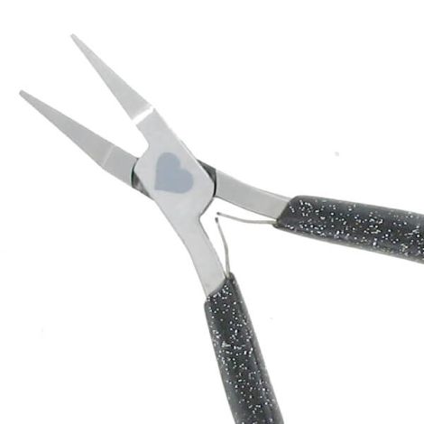 Pince à bec large 11.5cm Noir paillettes V2