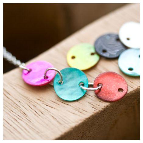 Sequin 10mm à 2 trous Couleurs mixtes