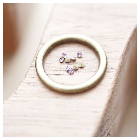 Strass en verre 2mm Rose violet