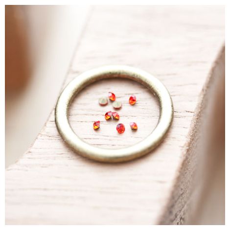 Strass en verre 2mm Rouge