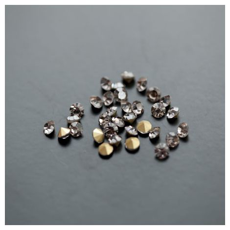 Strass en verre 3.5mm Gris