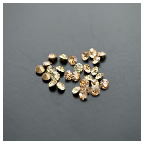 Strass en verre 3.5mm Jaune Pâle