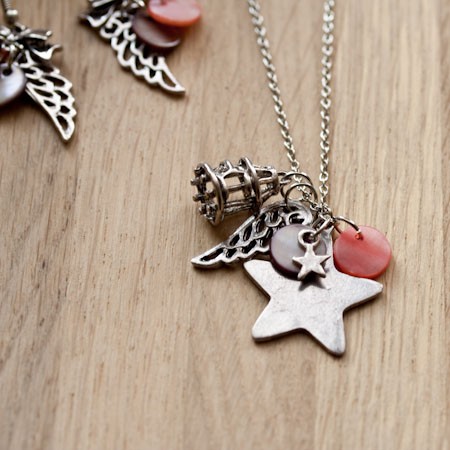 Collier Mes premi&egrave;res cr&eacute;ations - Argent vieilli