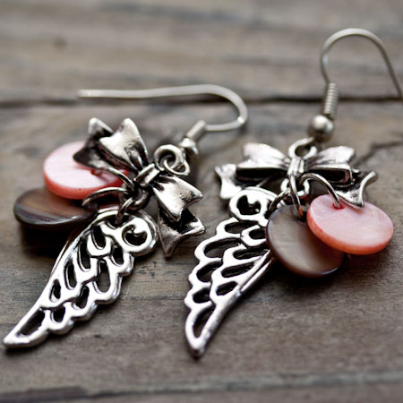 Boucles d'oreilles Mes premi&egrave;res cr&eacute;ations - Argent vieilli