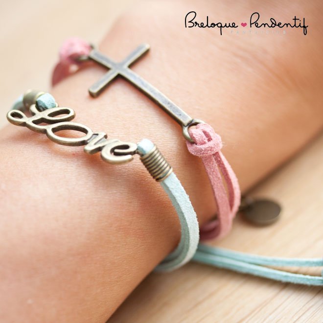 diy creation bijoux bracelet love su&eacute;dine