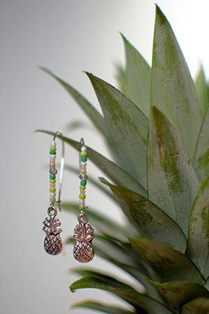 BO ananas et perles de rocaille