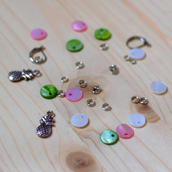 Tuto : Boucles d'oreilles ananas et nacre