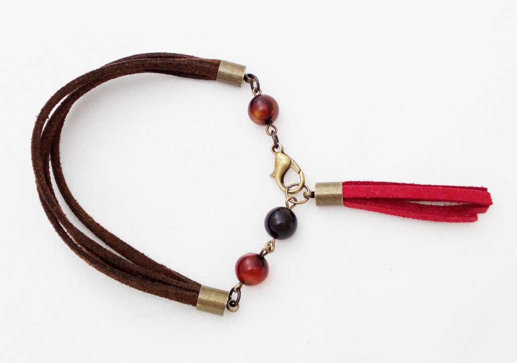 bracelet suédine et agate