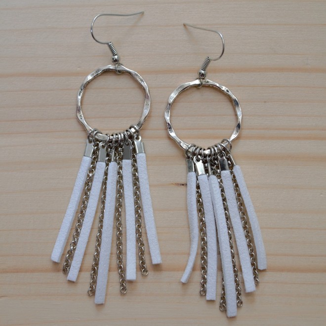 Tuto : Boucles d'oreilles en su&eacute;dine