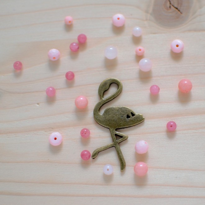 Tuto : Sautoir flamant rose