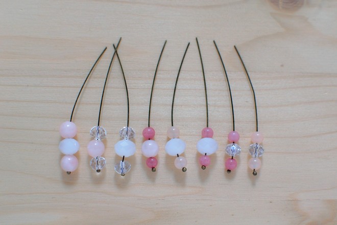 perles rose poudr&eacute; en jade et verre &agrave; facettes 